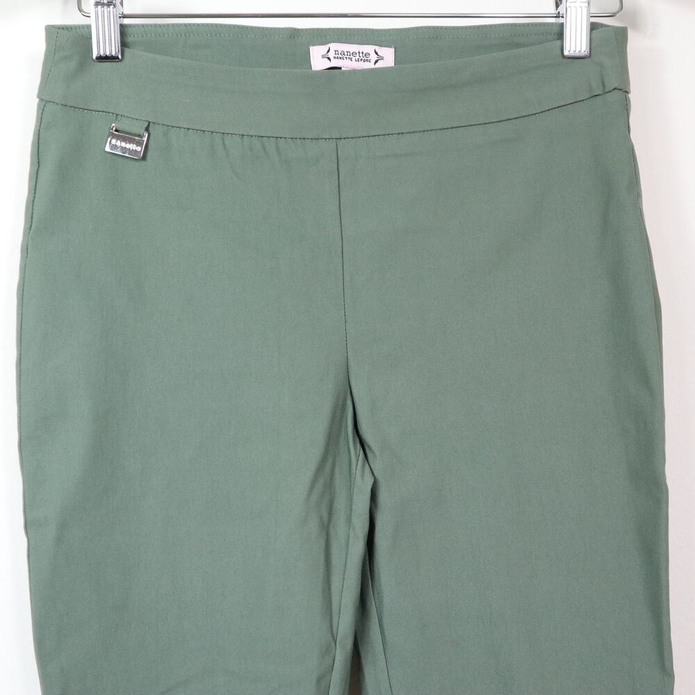 Nanette Lepore Size S Freedom Stretch Pull-on Pants Prairie Sage Green - Picture 4 of 10